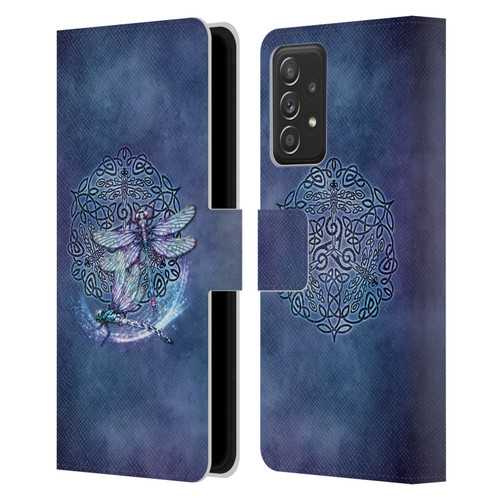 Brigid Ashwood Celtic Wisdom Dragonfly Leather Book Wallet Case Cover For Samsung Galaxy A52 / A52s / 5G (2021)