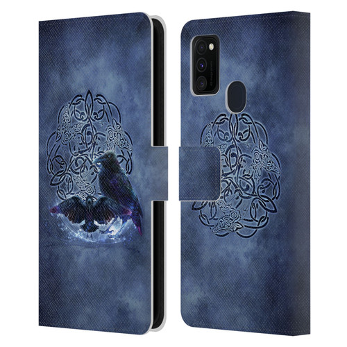 Brigid Ashwood Celtic Wisdom Raven Leather Book Wallet Case Cover For Samsung Galaxy M30s (2019)/M21 (2020)