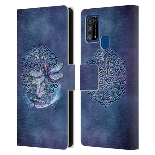 Brigid Ashwood Celtic Wisdom Dragonfly Leather Book Wallet Case Cover For Samsung Galaxy M31 (2020)