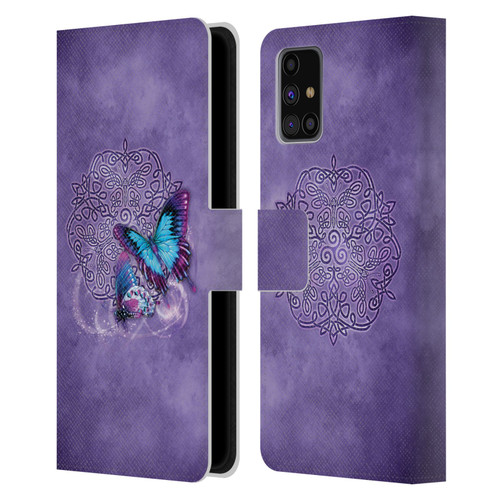 Brigid Ashwood Celtic Wisdom Butterfly Leather Book Wallet Case Cover For Samsung Galaxy M31s (2020)