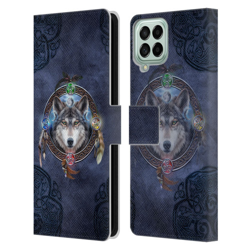 Brigid Ashwood Celtic Wisdom Wolf Guide Leather Book Wallet Case Cover For Samsung Galaxy M33 (2022)
