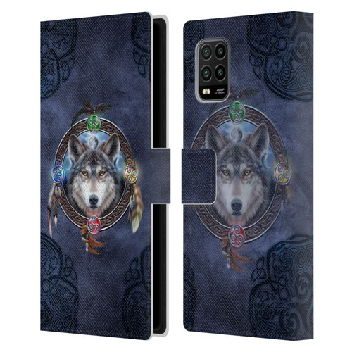 Brigid Ashwood Celtic Wisdom Wolf Guide Leather Book Wallet Case Cover For Xiaomi Mi 10 Lite 5G