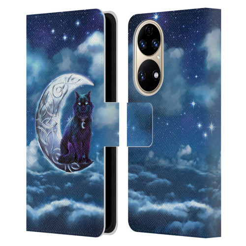Brigid Ashwood Celtic Wisdom 2 Black Cat Leather Book Wallet Case Cover For Huawei P50