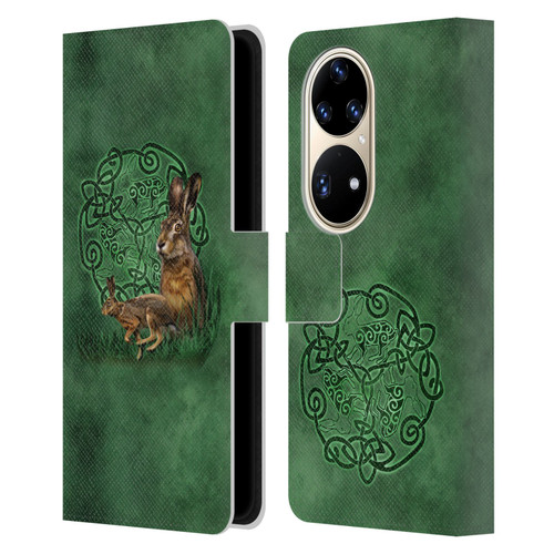 Brigid Ashwood Celtic Wisdom 2 Hare Leather Book Wallet Case Cover For Huawei P50 Pro