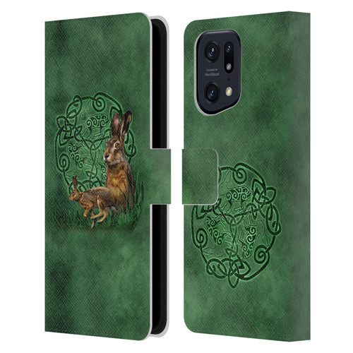 Brigid Ashwood Celtic Wisdom 2 Hare Leather Book Wallet Case Cover For OPPO Find X5 Pro