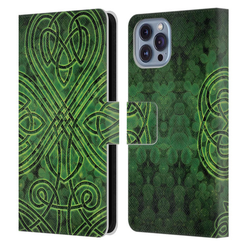 Brigid Ashwood Celtic Wisdom 3 Irish Shamrock Leather Book Wallet Case Cover For Apple iPhone 14