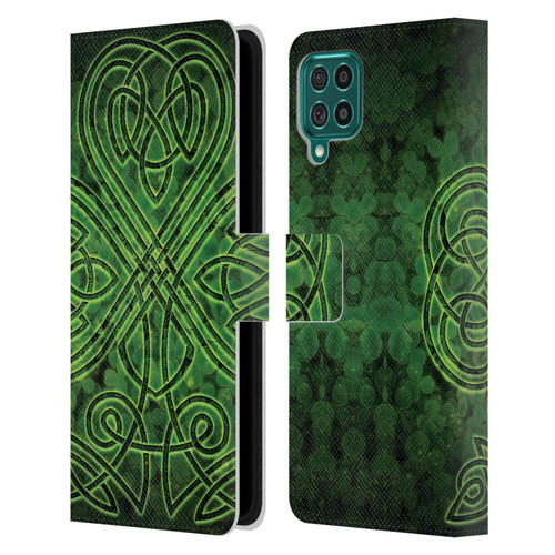 Brigid Ashwood Celtic Wisdom 3 Irish Shamrock Leather Book Wallet Case Cover For Samsung Galaxy F62 (2021)