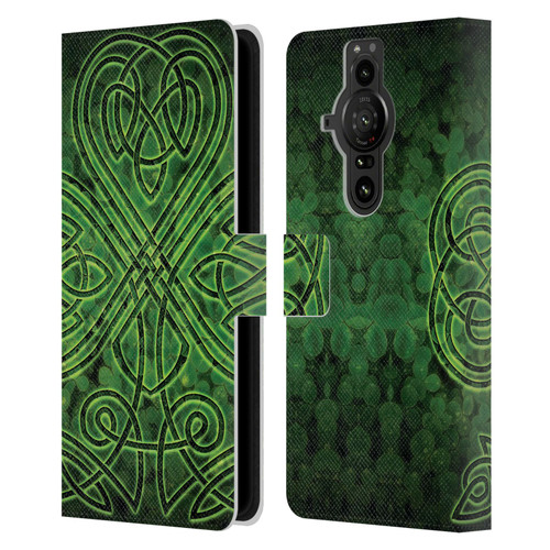 Brigid Ashwood Celtic Wisdom 3 Irish Shamrock Leather Book Wallet Case Cover For Sony Xperia Pro-I