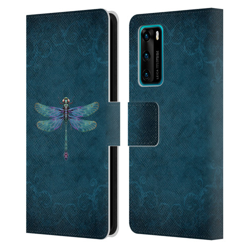 Brigid Ashwood Winged Things Dragonfly Leather Book Wallet Case Cover For Huawei P40 5G