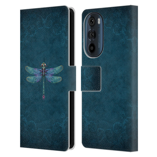 Brigid Ashwood Winged Things Dragonfly Leather Book Wallet Case Cover For Motorola Edge 30