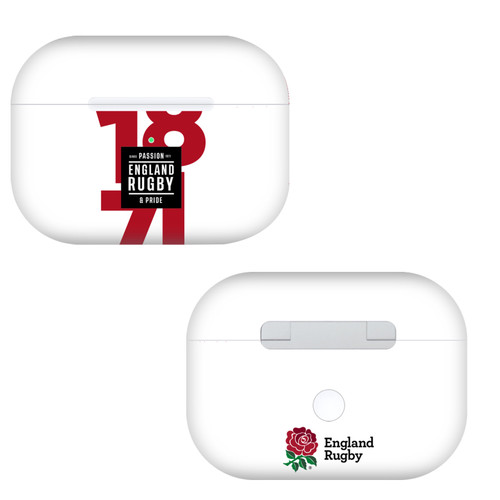 England Rugby Union Logo Art and Typography 1871 Passion And Pride Vinyl Sticker Skin Decal Cover for Apple AirPods Pro Charging Case