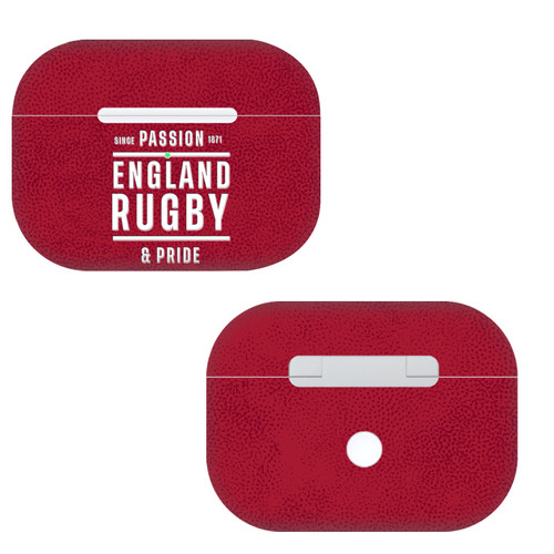 England Rugby Union Logo Art and Typography Passion And Pride Vinyl Sticker Skin Decal Cover for Apple AirPods Pro Charging Case