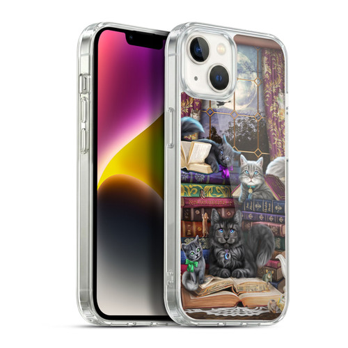 Brigid Ashwood Cats Storytime Cats And Books Soft Gel Case for Apple iPhone 14 Plus & MagSafe