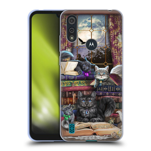 Brigid Ashwood Cats Storytime Cats And Books Soft Gel Case for Motorola Moto E6s (2020)