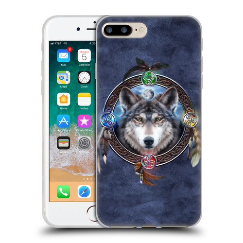 Brigid Ashwood Celtic Wisdom Wolf Guide Soft Gel Case for Apple iPhone 7 Plus / iPhone 8 Plus