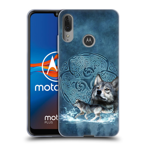 Brigid Ashwood Celtic Wisdom Wolf Soft Gel Case for Motorola Moto E6 Plus
