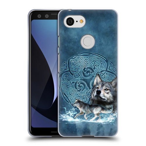 Brigid Ashwood Celtic Wisdom Wolf Soft Gel Case for Google Pixel 3