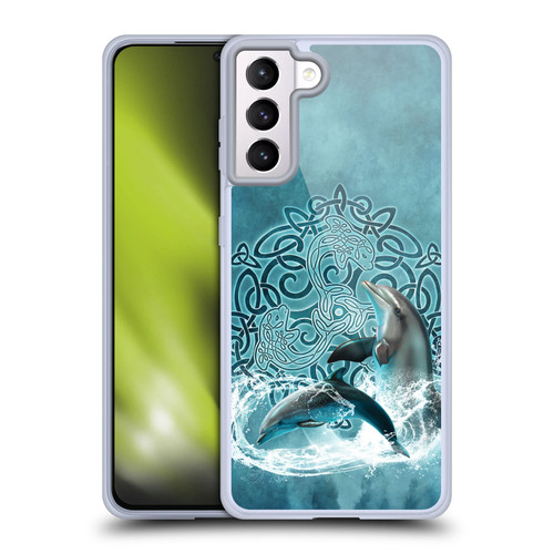Brigid Ashwood Celtic Wisdom Dolphin Soft Gel Case for Samsung Galaxy S21+ 5G