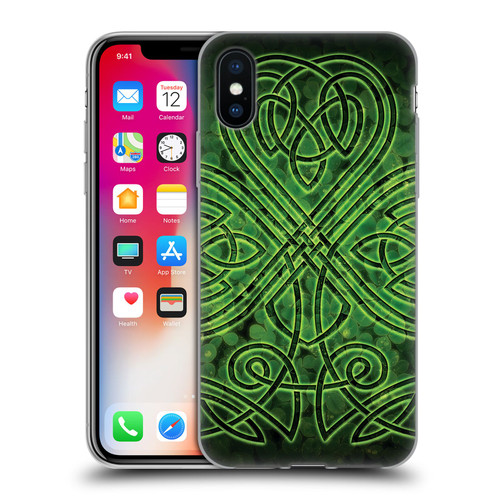 Brigid Ashwood Celtic Wisdom 3 Irish Shamrock Soft Gel Case for Apple iPhone X / iPhone XS