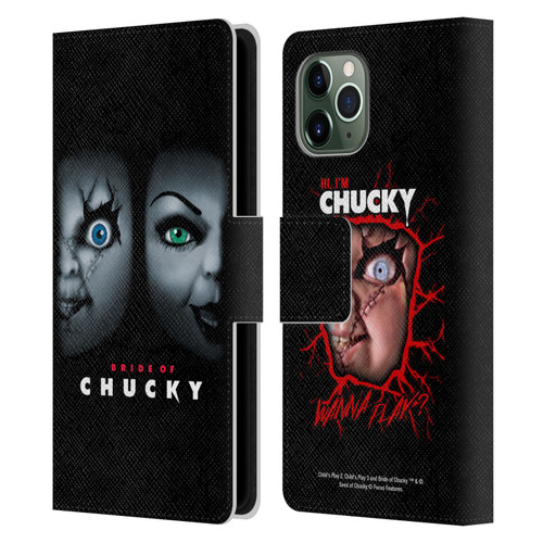 Bride of Chucky Key Art Poster Leather Book Wallet Case Cover For Apple iPhone 11 Pro