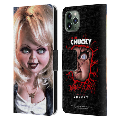 Bride of Chucky Key Art Tiffany Doll Leather Book Wallet Case Cover For Apple iPhone 11 Pro Max