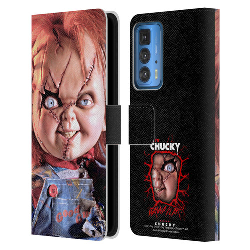 Bride of Chucky Key Art Doll Leather Book Wallet Case Cover For Motorola Edge 20 Pro