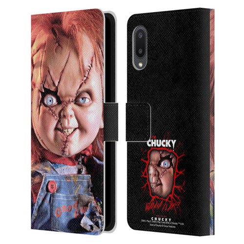 Bride of Chucky Key Art Doll Leather Book Wallet Case Cover For Samsung Galaxy A02/M02 (2021)