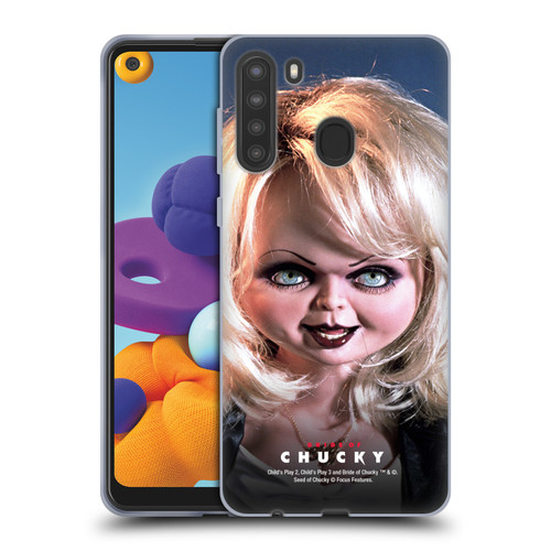 Bride of Chucky Key Art Tiffany Doll Soft Gel Case for Samsung Galaxy A21 (2020)
