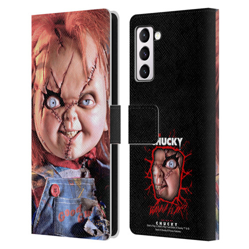 Bride of Chucky Key Art Doll Leather Book Wallet Case Cover For Samsung Galaxy S21+ 5G