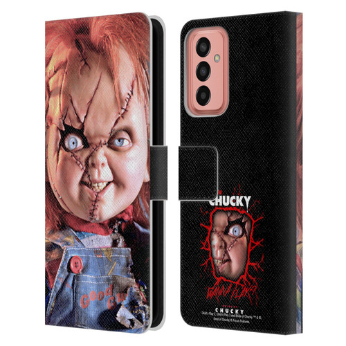 Bride of Chucky Key Art Doll Leather Book Wallet Case Cover For Samsung Galaxy M13 (2022)