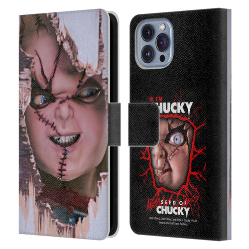 Seed of Chucky Key Art Doll Leather Book Wallet Case Cover For Apple iPhone 14