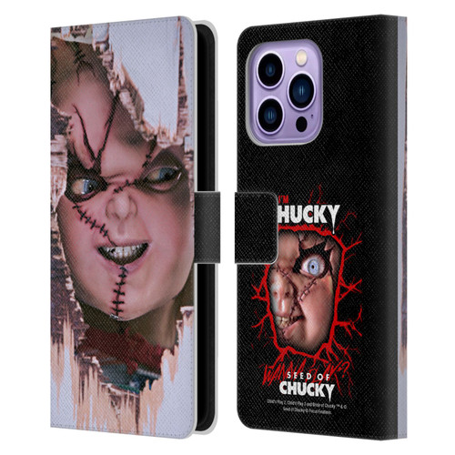 Seed of Chucky Key Art Doll Leather Book Wallet Case Cover For Apple iPhone 14 Pro Max