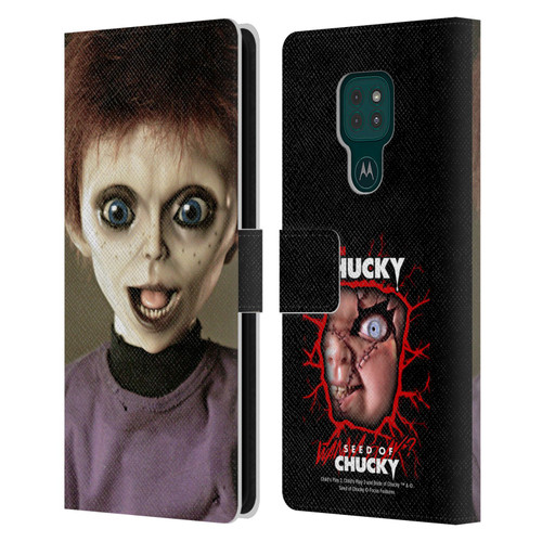 Seed of Chucky Key Art Glen Doll Leather Book Wallet Case Cover For Motorola Moto G9 Play
