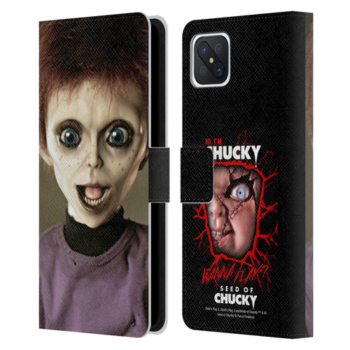 Seed of Chucky Key Art Glen Doll Leather Book Wallet Case Cover For OPPO Reno4 Z 5G