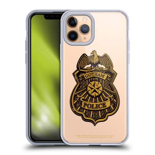 Batman Arkham Knight Graphics Gotham City Police Badge Soft Gel Case for Apple iPhone 11 Pro
