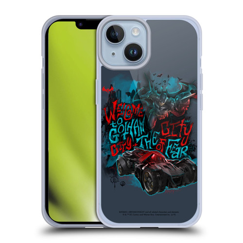 Batman Arkham Knight Graphics Welcome To Gotham Soft Gel Case for Apple iPhone 14