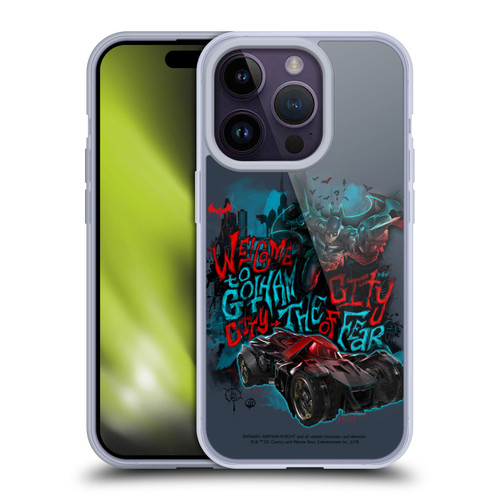 Batman Arkham Knight Graphics Welcome To Gotham Soft Gel Case for Apple iPhone 14 Pro & MagSafe