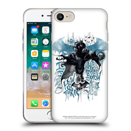 Batman Arkham Knight Graphics How You Think Soft Gel Case for Apple iPhone 7 / 8 / SE 2020 & 2022 & MagSafe