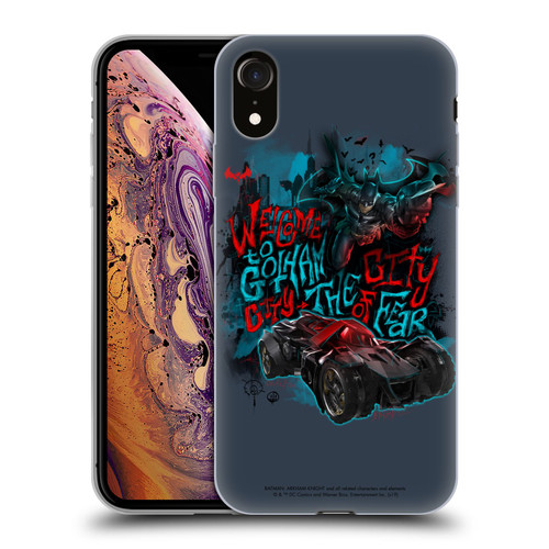 Batman Arkham Knight Graphics Welcome To Gotham Soft Gel Case for Apple iPhone XR