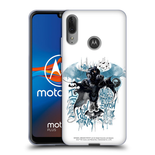 Batman Arkham Knight Graphics How You Think Soft Gel Case for Motorola Moto E6 Plus