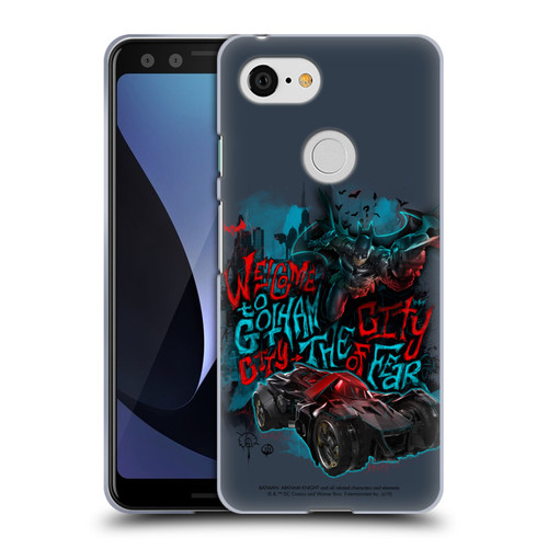 Batman Arkham Knight Graphics Welcome To Gotham Soft Gel Case for Google Pixel 3