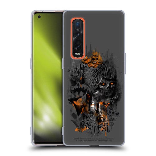 Batman Arkham Knight Graphics City Of Fear Scarecrow Soft Gel Case for OPPO Find X2 Pro 5G