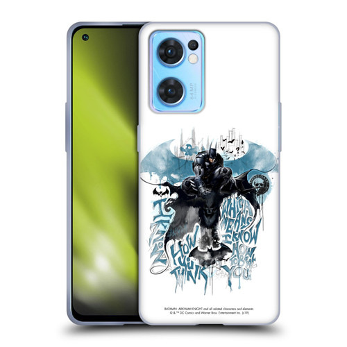 Batman Arkham Knight Graphics How You Think Soft Gel Case for OPPO Reno7 5G / Find X5 Lite
