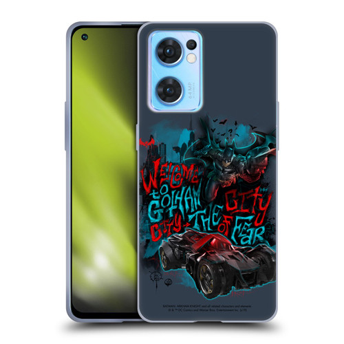 Batman Arkham Knight Graphics Welcome To Gotham Soft Gel Case for OPPO Reno7 5G / Find X5 Lite
