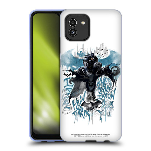 Batman Arkham Knight Graphics How You Think Soft Gel Case for Samsung Galaxy A03 (2021)