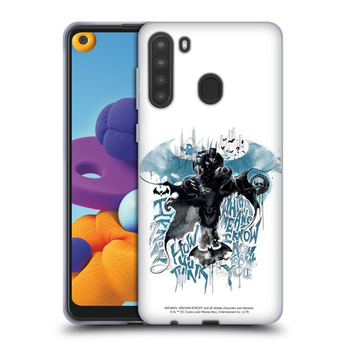 Batman Arkham Knight Graphics How You Think Soft Gel Case for Samsung Galaxy A21 (2020)