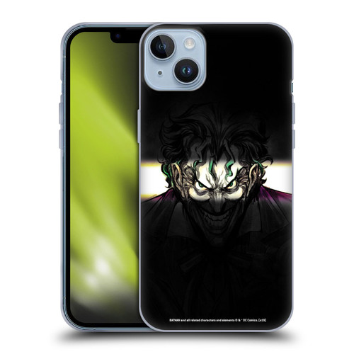 The Joker DC Comics Character Art Arkham Asylum Soft Gel Case for Apple iPhone 14 Plus
