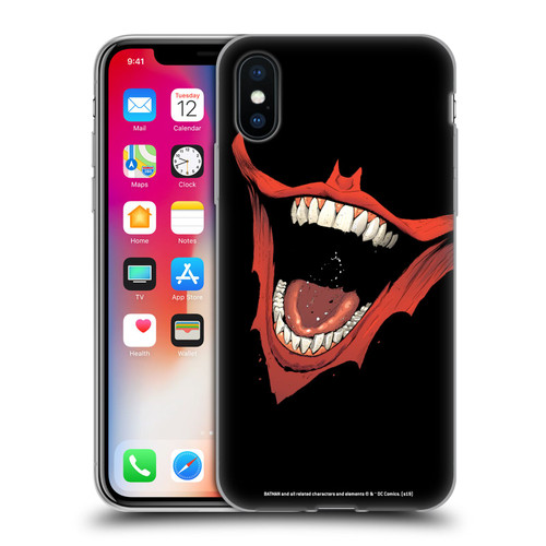 The Joker DC Comics Character Art Laugh Bat Logo Soft Gel Case for Apple iPhone X / iPhone XS