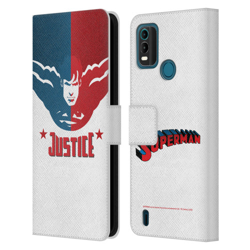 Superman DC Comics Character Art Justice Leather Book Wallet Case Cover For Nokia G11 Plus