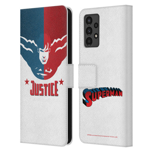 Superman DC Comics Character Art Justice Leather Book Wallet Case Cover For Samsung Galaxy A13 (2022)